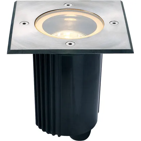 SLV DASAR 115 angular recessed floor light GU10 – stainless steel – image 1