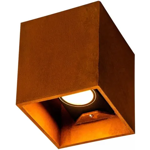 SLV Rusty LED outdoor wall light up/down cuboid – image 1