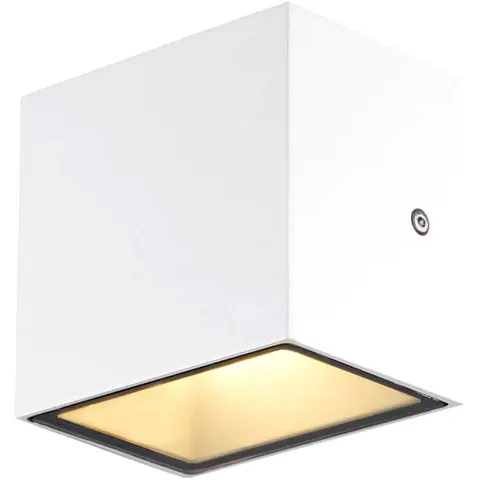 SLV Sitra Single LED outdoor wall light down, white – image 1