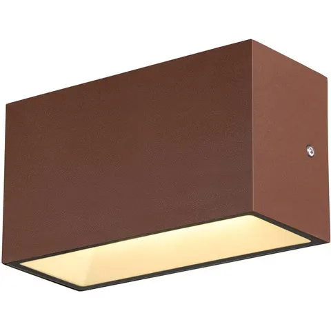 SLV Sitra LED outdoor wall light up/down 20cm rust – image 1