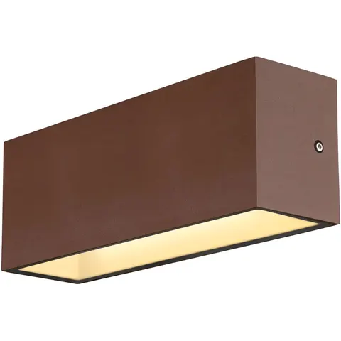 SLV Sitra LED outdoor wall light up/down 30cm rust – image 1