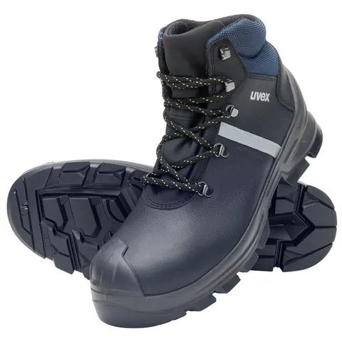 uvex 2 construction Schnürstiefel S3, schwarz/blau, Gr. 50 – Bild 1