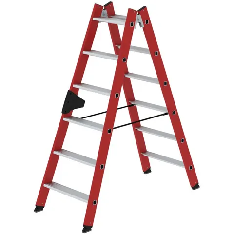Munk Günzburger Steigtechnik MUNK Kunststoff-Stehleiter 2x6 Stufen – Bild 1