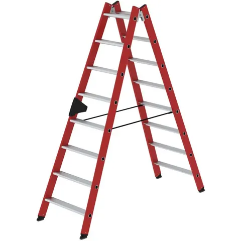 Munk Günzburger Steigtechnik MUNK Kunststoff-Stehleiter 2x8 Stufen – Bild 1
