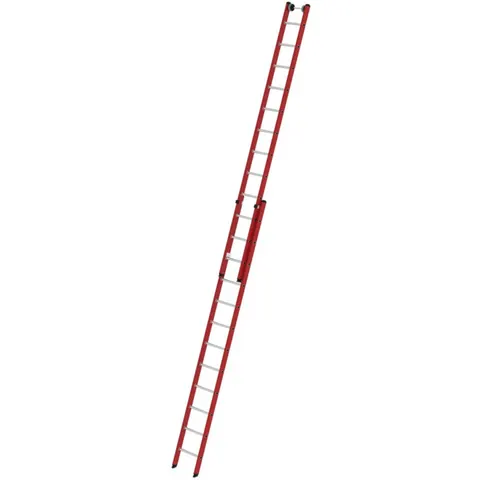 Munk Günzburger Steigtechnik MUNK Kunststoff Schiebeleiter 2x12 Sprossen – Bild 1