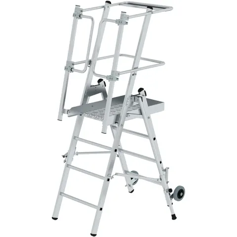Munk Günzburger Steigtechnik MUNK Plattformleiter FlexxStep 4 Sprossen – Bild 1