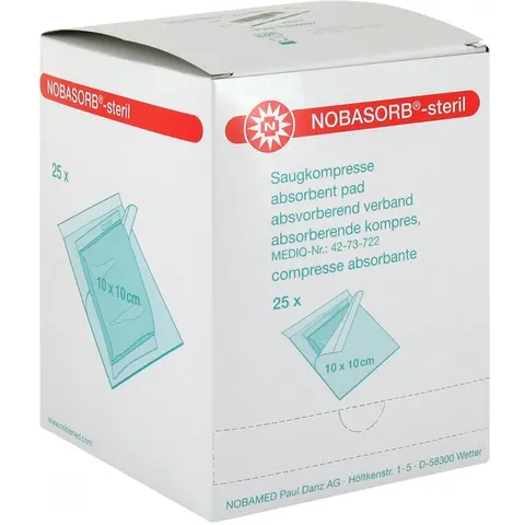 Nobasorb-steril Saugkompressen 10x10 Cm – Bild 1