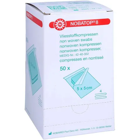 Nobatop 8 Kompressen 5x5 cm steril – Bild 1