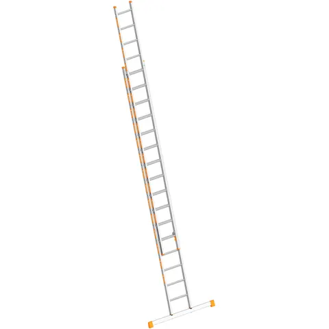 Layher Topic 1035 Schiebeleiter mit Quertraverse 2x16 Sprossen – Bild 1