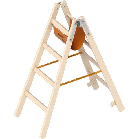 Layher 1038 Holzstehleiter 2x4 Sprossen – Bild 1
