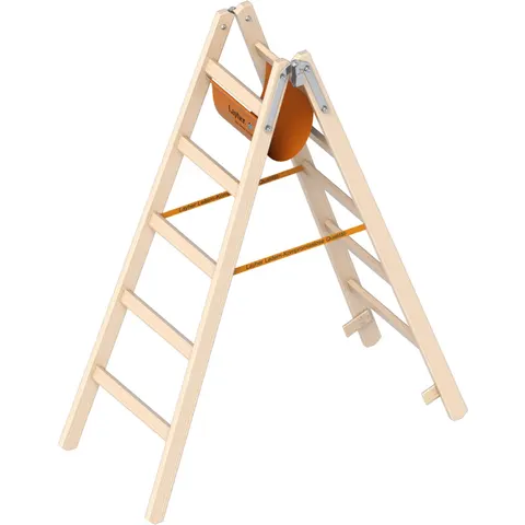 Layher 1038 Holzstehleiter 2x5 Sprossen – Bild 1