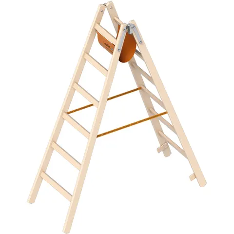 Layher 1038 Holzstehleiter 2x6 Sprossen – Bild 1
