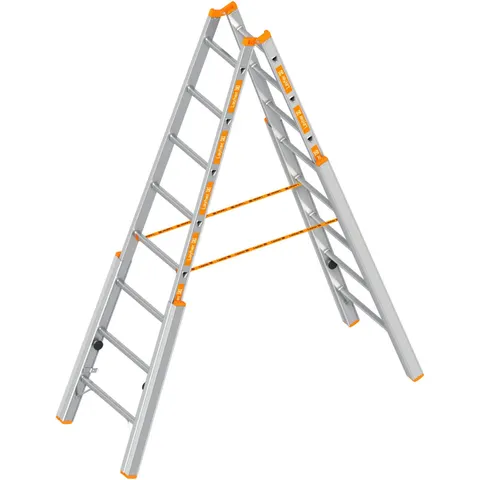 Layher Topic 1061 Treppenstehleiter 2x8 Sprossen – Bild 1