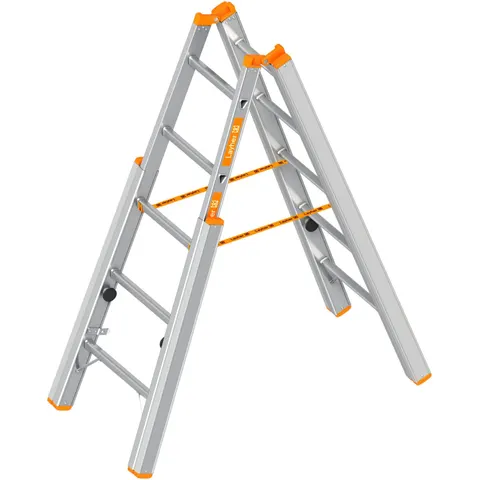 Layher Topic 1061 Treppenstehleiter 2x5 Sprossen – Bild 1