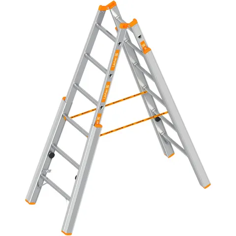 Layher Topic 1061 Treppenstehleiter 2x6 Sprossen – Bild 1