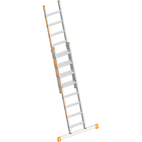 Layher Topic 1032 Stufenschiebeleiter 2x8 Stufen – Bild 1