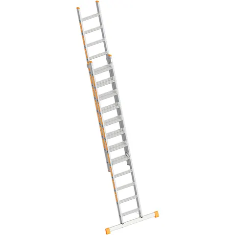 Layher Topic 1032 Stufenschiebeleiter 2x12 Stufen – Bild 1