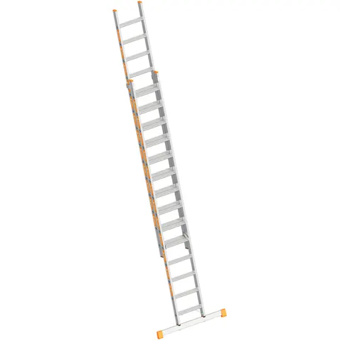 Layher Topic 1032 Stufenschiebeleiter 2x14 Stufen – Bild 1