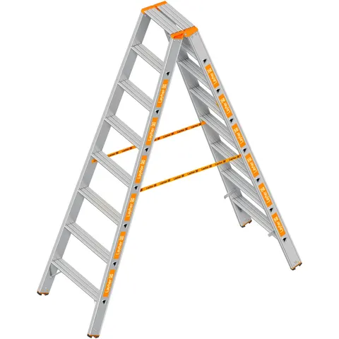 Layher Topic 1043 Stufenstehleiter 2x8 Stufen – Bild 1
