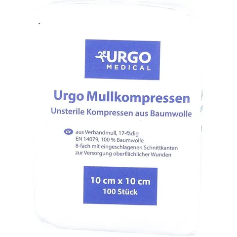 Urgo Mullkompressen 10x10 cm unsteril – Bild 1
