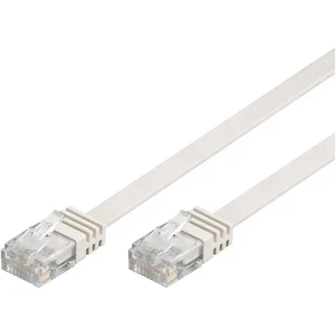 Câble RJ45 Cat6 plat blanc 50cm GOOBAY – image 1