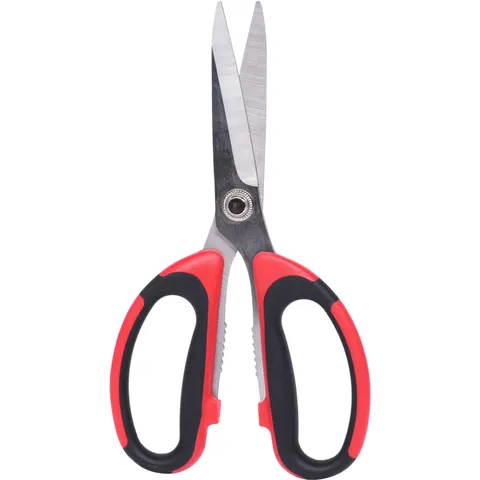 KS Tools Universal-Werkstattschere, 190 mm, schwarz-rot – Bild 1