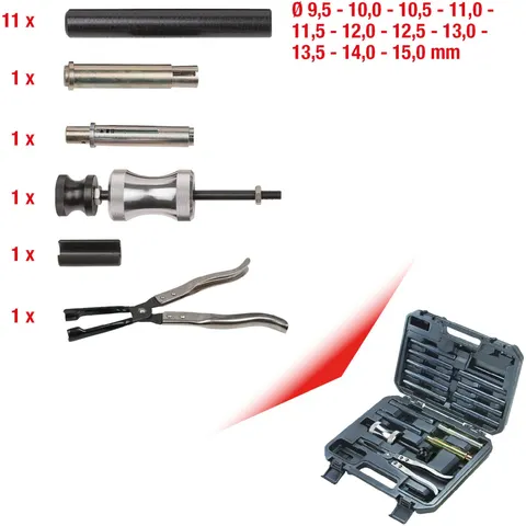 KS Tools Ventilschaft-Dichtring-Werkzeug-Satz,16-tlg – Bild 1