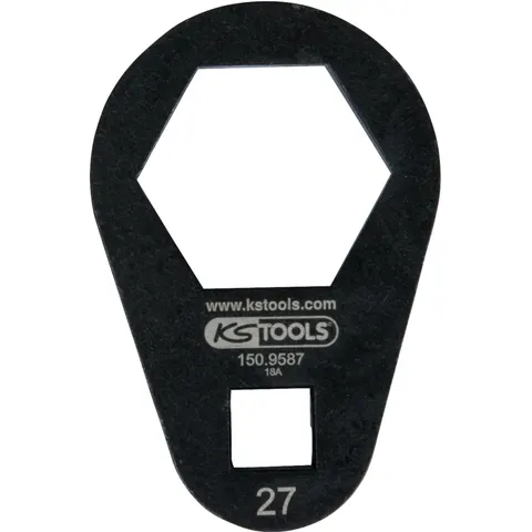 KS Tools 3/8 Einsteck-Ringschlüssel, extra flach, 27 mm – Bild 1