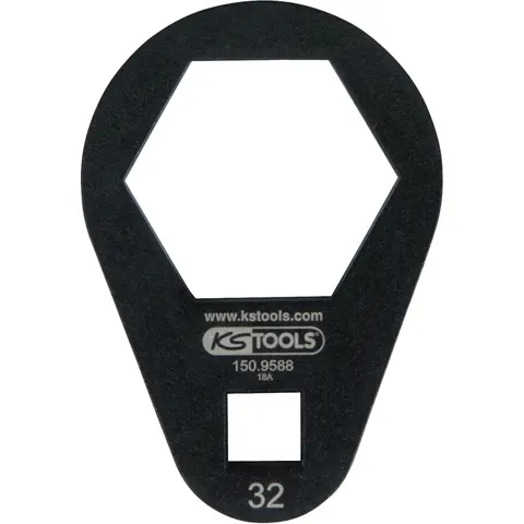 KS Tools 3/8 Einsteck-Ringschlüssel, extra flach, 32 mm – Bild 1