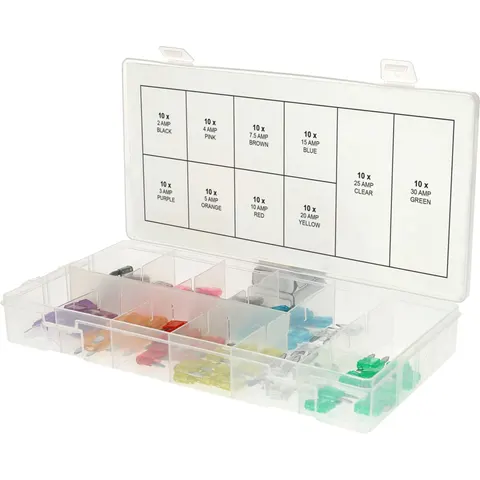 KS Tools Sortiment Mini-Sicherungen,2-30A, 100-tlg – Bild 1
