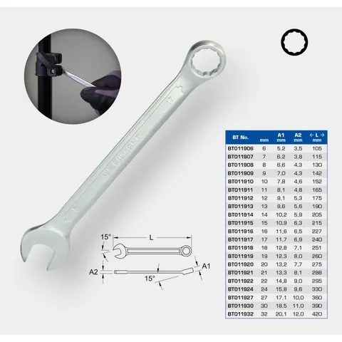 BRILLIANT TOOLS Ringsteeksleutel 21 mm - BT011921 – afbeelding 1