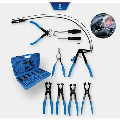 Brilliant Tools Schlauchschellenzangen-Satz, 9-tlg. – Bild 1