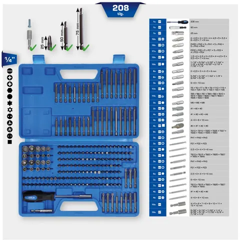 Brilliant Tools - Schroevendraaierbitset | 208 stuks – afbeelding 1