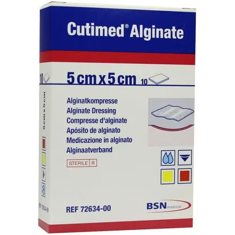 Cutimed Alginate Alginatkompressen 5x5cm – Bild 1