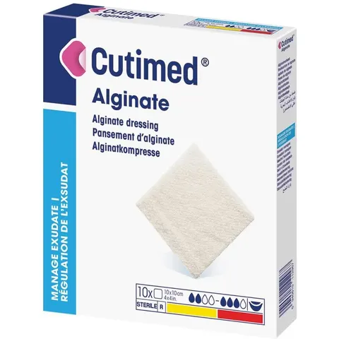 Cutimed Alginate Alginatkompressen 10x10cm – Bild 1