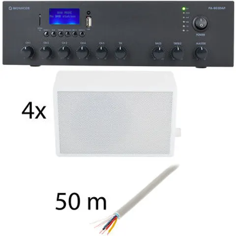 MONACOR PA-803DAP 4 room bundle Weiß – Bild 1