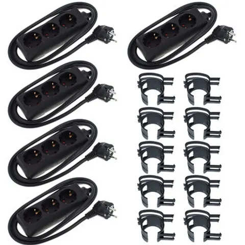 Stairville Snap black 10 pcs Bundle 3-way Negro – imagen 1