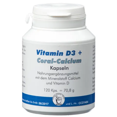 Vitamin D3+coral Calcium Kapseln – Bild 1