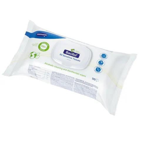Bacillol 30 Sensitive Green Tissues Flow-pack 120stk – Bild 1