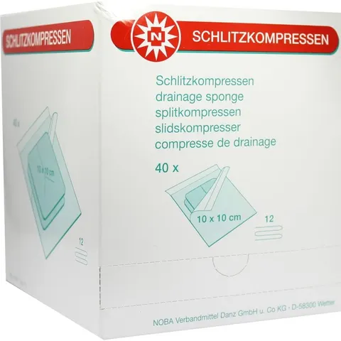 Schlitzkompressen 10x10cm 12fach steril – Bild 1