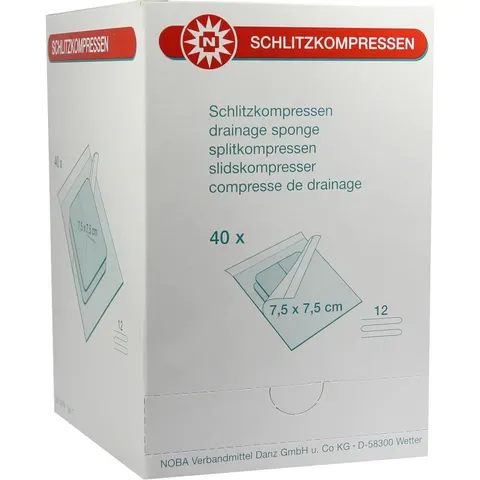 Schlitzkompressen 7,5x7,5cm 12fach steril – Bild 1