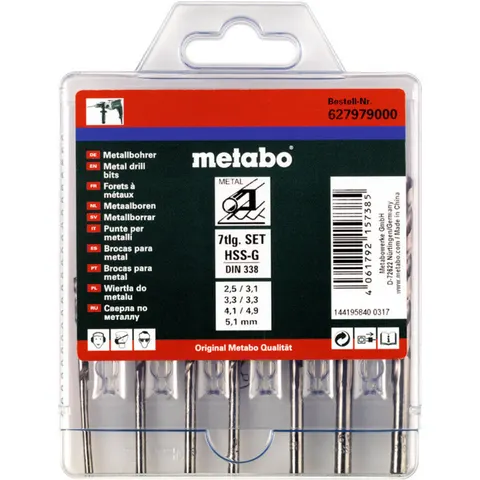 Metabo HSS-G-Bohrerkassette, 7-tlg. – Bild 1