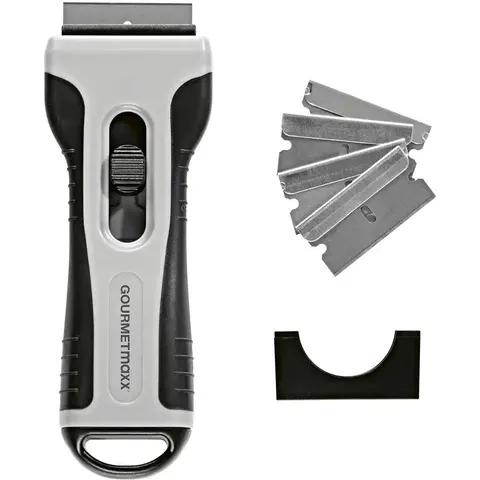 GOURMETmaxx Kochfeldschaber „Deluxe“ – silber – Bild 1