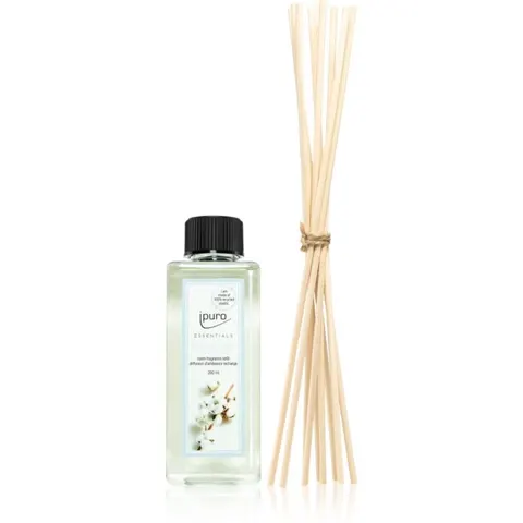 ípuro Essentials Cotton Fields recharge pour diffuseur d'huiles essentielles + bâtons de recharge pour diffuseur d'huiles essentielles 200 ml – image 1