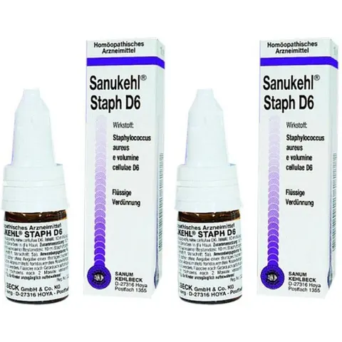 Sanukehl Staph D 6 Tropfen 2x 2x10 ml – Bild 1
