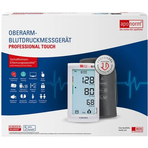 Aponorm PROFESSIONELL Touch Blutdruckmessgerät Oberarm – Bild 1