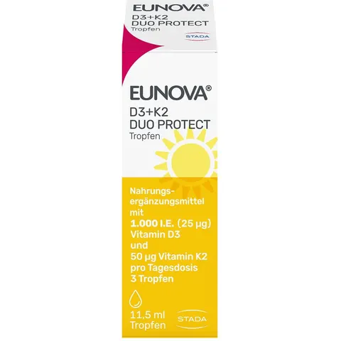 Eunova DuoProtect Vitamin D3+K2 1000IE/50UG – Bild 1