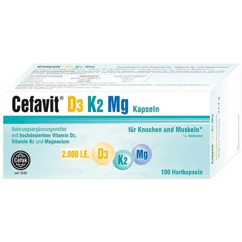 Cefavit D3 K2 Mg 2.000 I.E. Hartkapseln – Bild 1