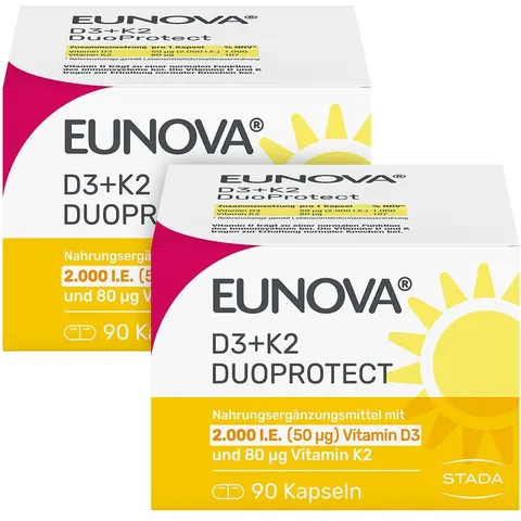 Eunova DuoProtect Vitamin D3+K2 2000IE/80UG – 15436772 – Bild 1