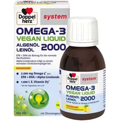 Doppelherz Omega-3 Vegan Liquid 2000 System – Bild 1